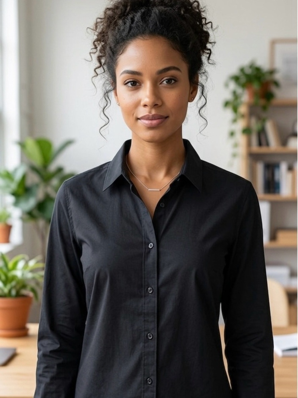 Dark Academia NWOT Active USA Black Work Shirt L